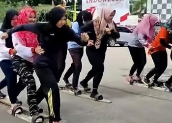Semangat Membara Pegawai Dispora Kaltim, Ikuti Serangkaian Perlombaan Meriahkan HUT RI