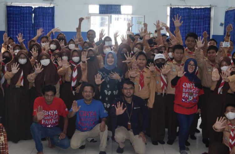 PWI, BI dan FJPI Sampaikan Pesan Cinta Rupiah dan  Tolak Perundungan di SMPN 2