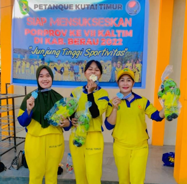 Tak Mengecewakan, Petanque Kutim Sumbang 1 Emas 2 Perak