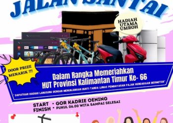 BERTABUR HADIAH JALAN SEHAT DALAM RANGKA HUT PEMPROV KALTIM KE-66 THN