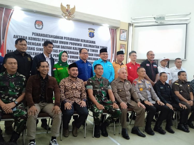 Gubernur Kaltim Saksikan Kerjasama KPU dan Polda Serta Deklarasi Pemilu Damai 2024