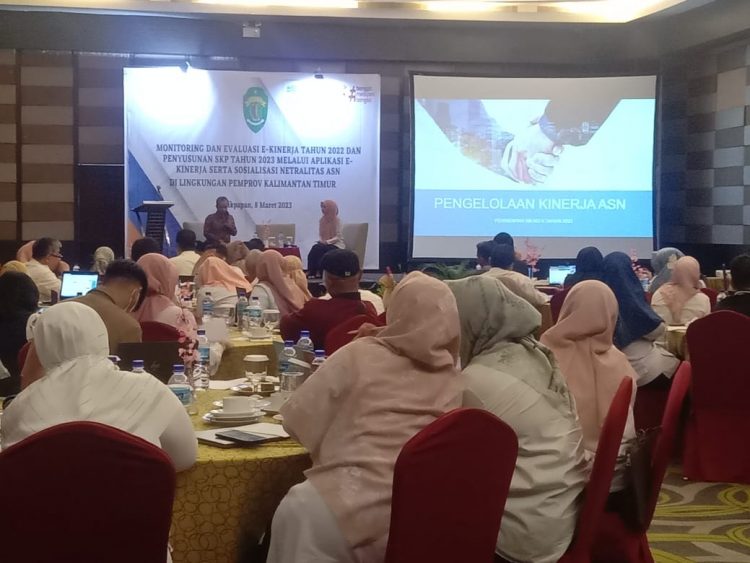 BKD Kaltim Monitoring dan Evaluasi E- Kinerja dan Penyusunan SKP Tahun 2023