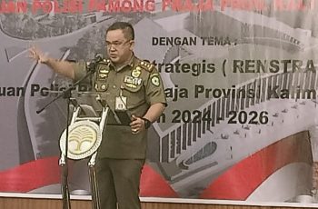 Satuan Polisi Pamong Praja Provinsi Kalimantan Timur Adakan Rapat Pembahasan Renstra