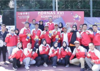Kaltim Raih Emas Cabor  Tenis Lapangan di PORNAS KORPRI XVI 2023