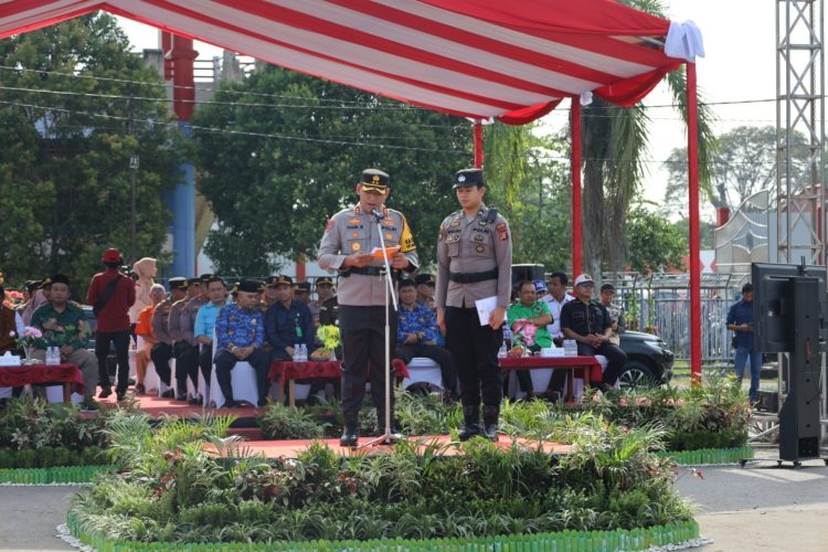 Asisten I Hadiri Apel Gabungan Gelar Pasukan Operasi Mantap Brata 2023 – 2024