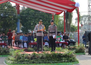 Asisten I Hadiri Apel Gabungan Gelar Pasukan Operasi Mantap Brata 2023 – 2024