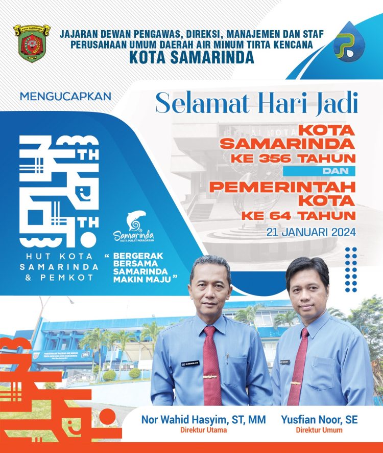 IKLAN UCAPAN JAJARAN DIREKSI PERUMDAM TIRTA KENCANA KOTA SAMARINDA