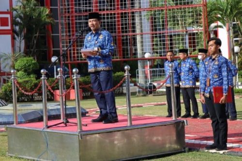 Sekda Kukar Pimpin Apel Perdana Usai Libur Lebaran