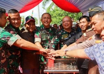 Program TNI Manunggal Thn 2024 di Desa Kayu Batu Kecamatan Muara Muntai, Bangun Fasilitas Air Bersih