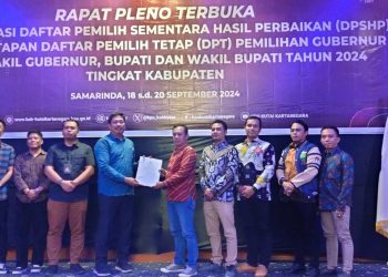 KPU Kaltim Monitoring  Pleno Terbuka Rekapitulasi DPSHP dan DPT se Kukar Berjalan Sesuai  Jadwal.