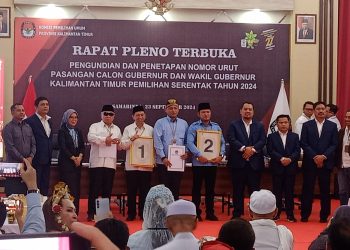 Kewenangan Event Organizer (EO)  Yang ditunjuk KPU Kaltim LLakukan Proses Pencabutan Nomro Urut Paslon Pilkada 2024