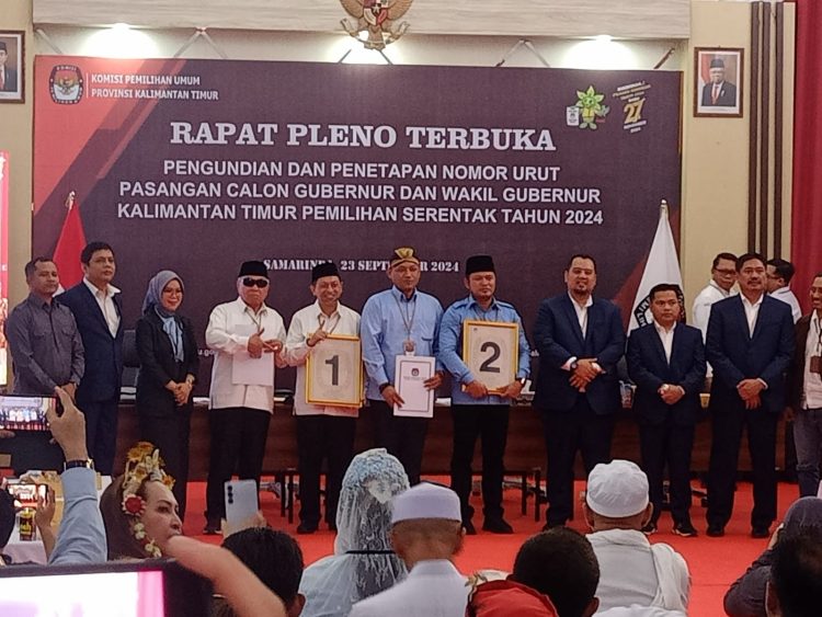 Kewenangan Event Organizer (EO) Yang ditunjuk KPU Kaltim LLakukan Proses Pencabutan Nomro Urut Paslon Pilkada 2024