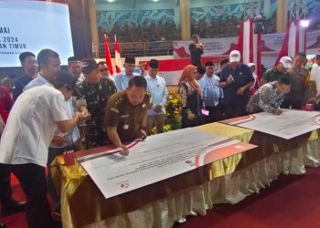 KPU Kaltim Deklarasi Damai : Pentingnya Menjaga Kondusivitas Selama Masa Kampanye.