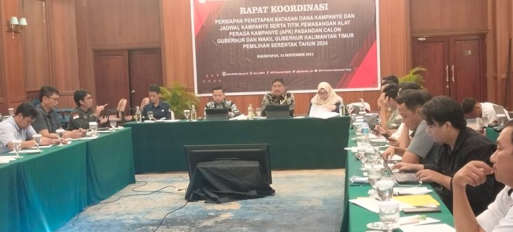 KPU Kaltim Gelar Rakor Persiapkan Penetapan Batasan Dana kampanye, Jadwal Kampanye, dan Pemasangan Alat Peraga Paslon