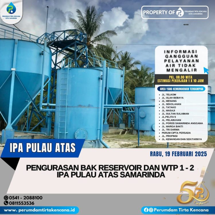 Pengurasan IPA Pulau Atas, Beberapa Wilayah Alami Gangguan Air Tidak Mengalir