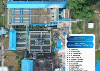 Perumdam Tirta Kencana Samarinda Lakukan  Pengurasan Bak Reservoir 3 IPA Cendana  Masyarakat Terdampak Siapkan Penampungan Air
