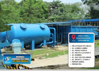 Pengurasan Bak Clarifier WTP Kanal IPA Selili untuk Jaga Kualitas Air
