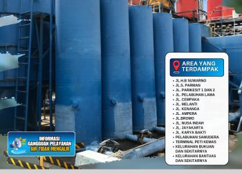 Pengurasan Bak Sedimentasi dan Reservoir IPA Palaran dan Bukuan.