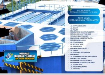 Perumdam Tirta Kencana Kota Samarinda  Lakukan Pengurasan Bak Sedimentasi IPA Sungai Kapih, Estimasi Pekerjaan 1×10 Jam