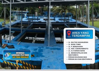 Perumdam Tirta Kencana Lakukan Pengurasan Bak Sedimentasi, Reservoir, dan Lagoon di IPA Samarinda Seberang